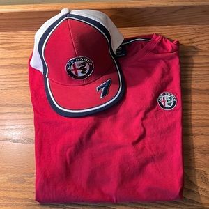 Alfa Romeo Licensed Shirt XXL and Kimi Raikkonen Hat